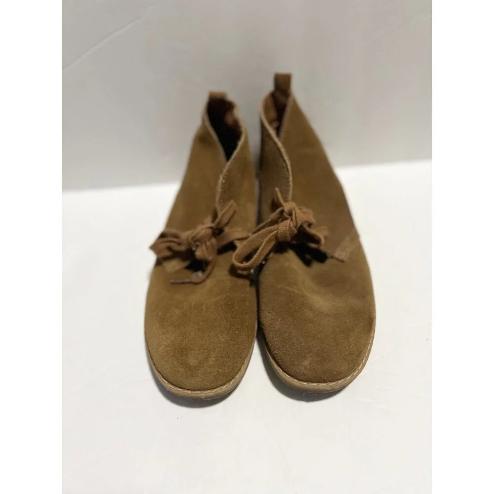 GAP KIDS CHUKKA SUEDE BROWN SHOES SIZE 2 LACE UP